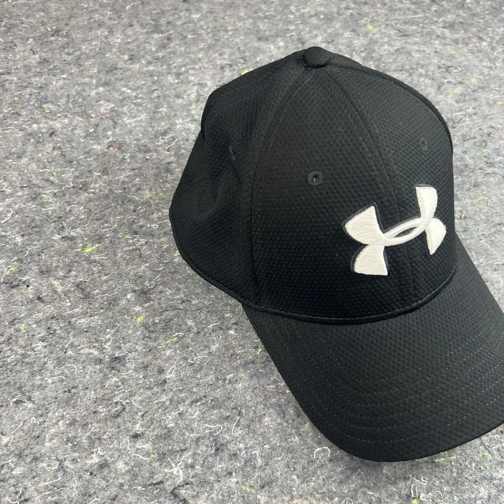 Under Armour Men's Baseball Cap L/XL Black Breathable Sports Casual Hat Used